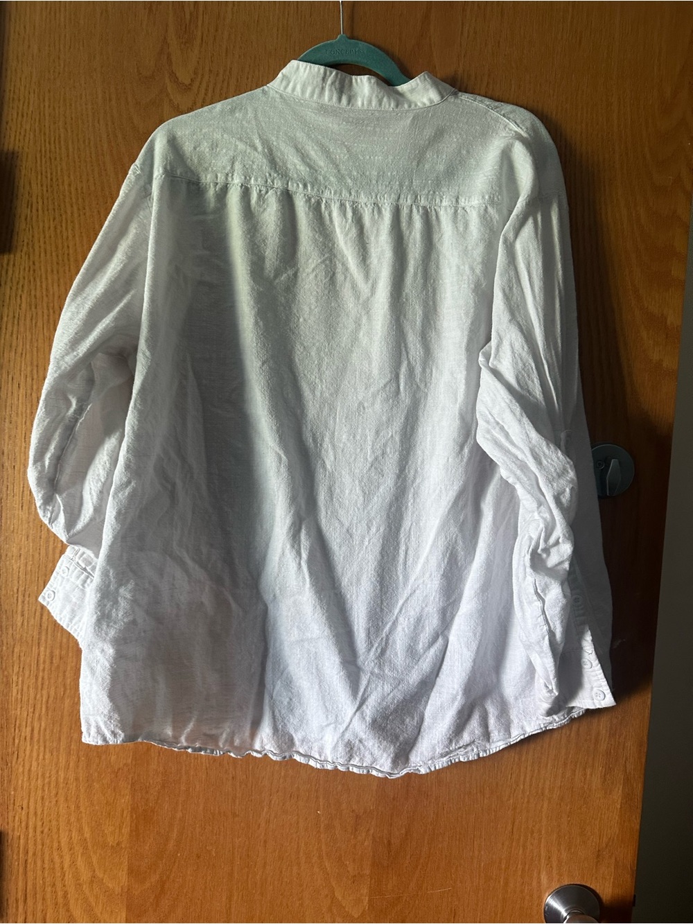 White linen Henley top - Picture 2 of 3